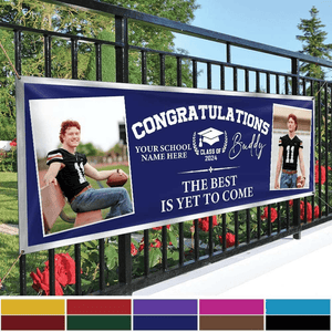 GeckoCustom Custom Photo Congratulations Graduation Banner TA29 888885