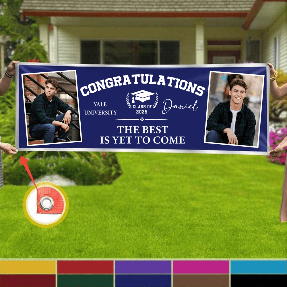 GeckoCustom Custom Photo Congratulations Graduation Banner TA29 HA75 888885