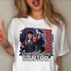 GeckoCustom Custom Photo Congratulations Senior 2025 Graduation Bright Shirt T368 890122