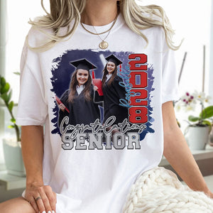 GeckoCustom Custom Photo Congratulations Senior 2025 Graduation Bright Shirt T368 890122