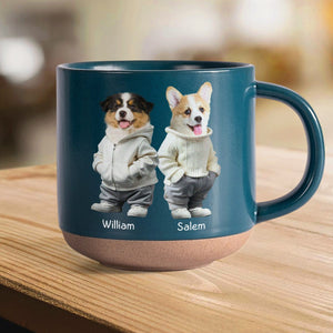 GeckoCustom Custom Photo Cool Dog, Cat Pottery Mug Gift For Dog Cat Pet Lover HA75 891862 12oz