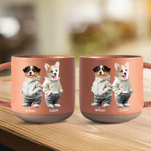 GeckoCustom Custom Photo Cool Dog, Cat Pottery Mug Gift For Dog Cat Pet Lover HA75 891862 12oz