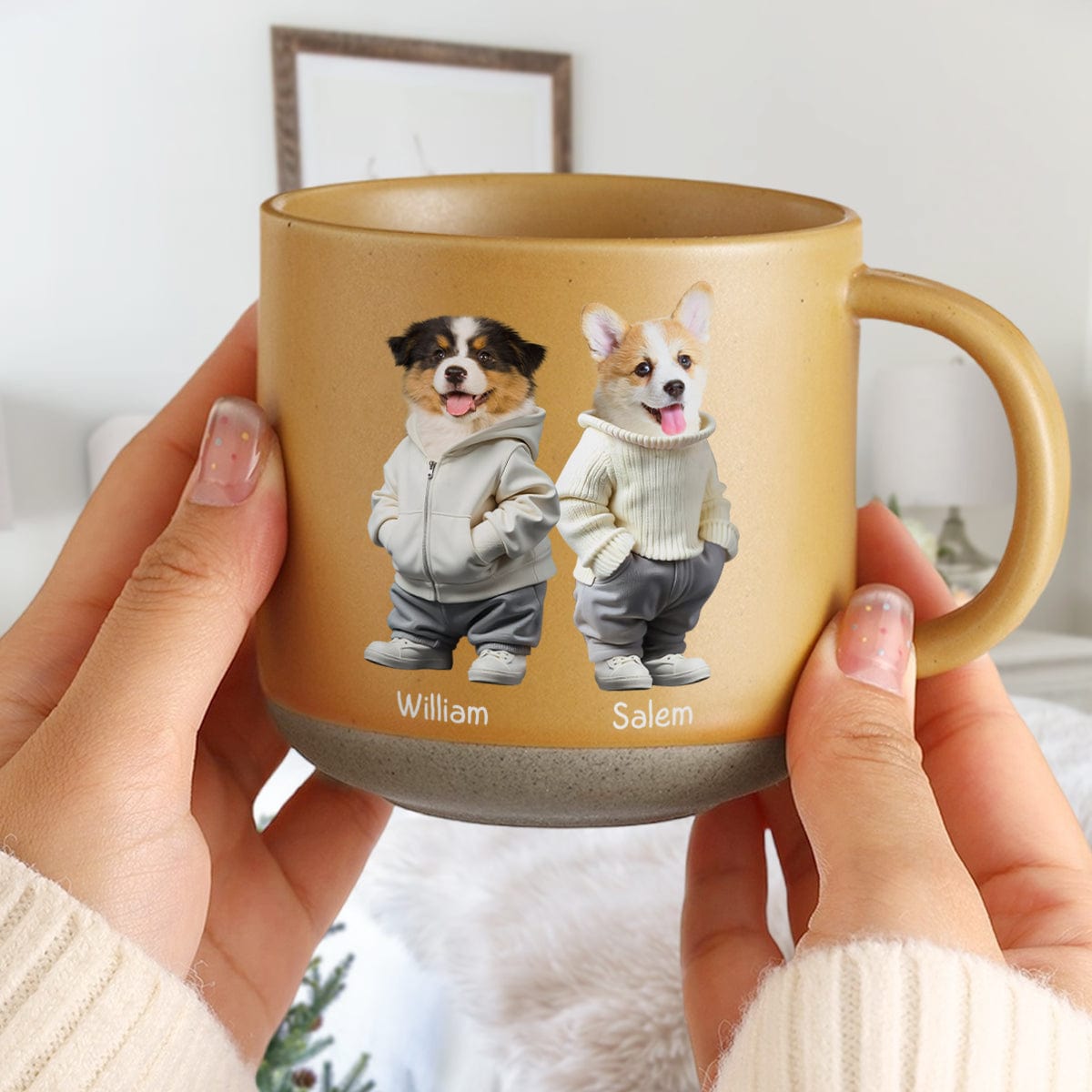 GeckoCustom Custom Photo Cool Dog, Cat Pottery Mug Gift For Dog Cat Pet Lover HA75 891862 12oz