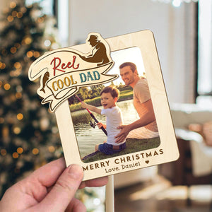 GeckoCustom Custom Photo Cool Fishing Dad Christmas Gift Car Visor Clip HO82 890700