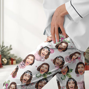 GeckoCustom Custom Photo Coquette Bows Christmas Pajamas Funny Gift For Bestie LM32 895006