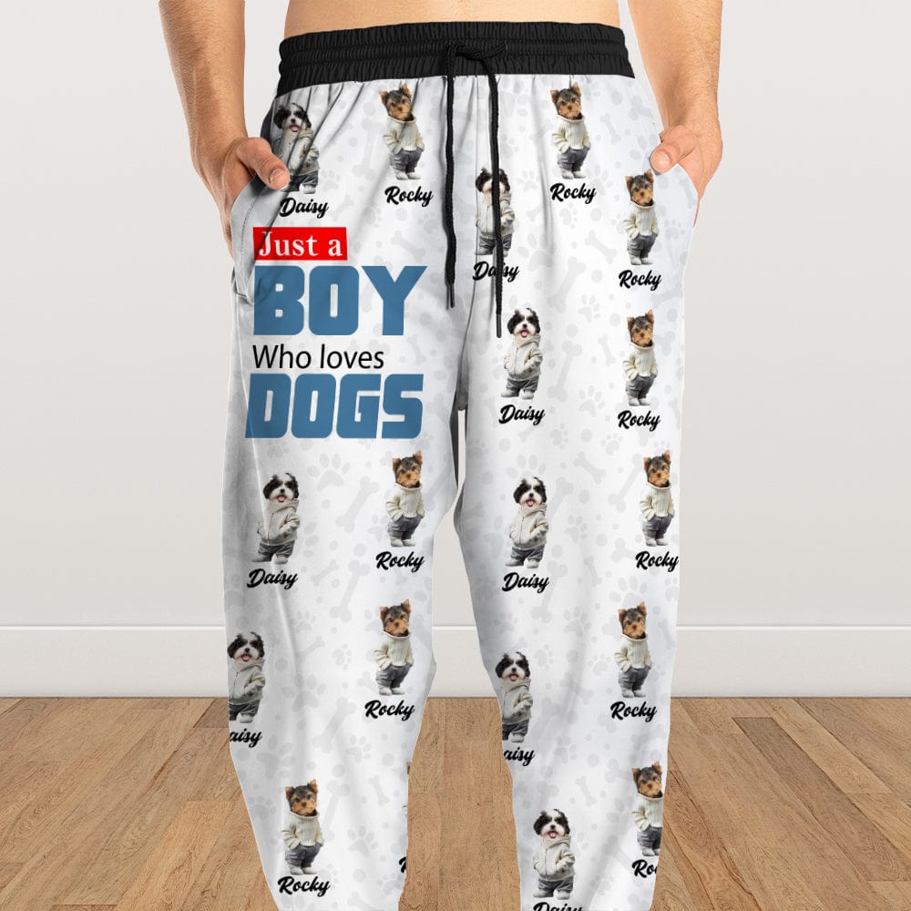 GeckoCustom Custom Photo Cute Pet Just A Girl Who Loves Dog Cat Sweatpants LM32 893089