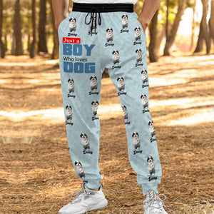 GeckoCustom Custom Photo Cute Pet Just A Girl Who Loves Dog Cat Sweatpants LM32 893089