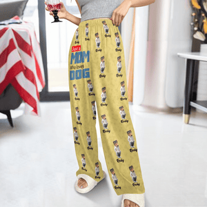 GeckoCustom Custom Photo Cute Pet Just A Girl Who Loves Dog Cat Sweatpants LM32 893089