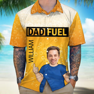 GeckoCustom Custom Photo Dad Fuel Don't Worry Beer Happy Hawaii Shirt TH10 891067