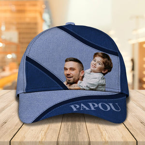 GeckoCustom Custom Photo Daddy Grandpa Father's Day Classic Cap DM01 890875 Polyester