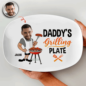 GeckoCustom Custom Photo Happy Father's Day, Family Platter HA75 890712