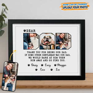 GeckoCustom Custom Photo Dear Dad Thank You For Being My Dad Picture Frame K228 889258 8"x10"