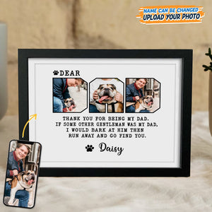 GeckoCustom Custom Photo Dear Dad Thank You For Being My Dad Picture Frame K228 889258 8"x10"