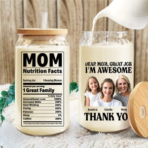 GeckoCustom Custom Photo Dear Mom Good Job I'm Awesome Family Daily Reminders Glass Tumbler Personalized Gift TA29 890416