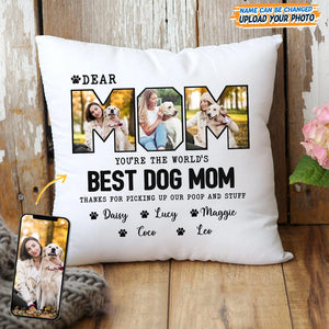 GeckoCustom Custom Photo Dear Mom You Are The World Pillow K228 889184