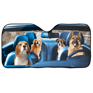 GeckoCustom Custom Photo Dog Cat Car Sunshade N369 HN590