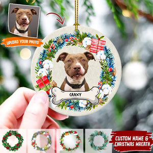 GeckoCustom Custom Photo Dog Cat Christmas Ceramic Ornament TA29 888627