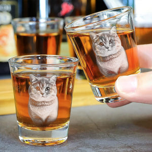 GeckoCustom Custom Photo Dog, Cat Engraved Shot Glass HA75 891776 1.5oz