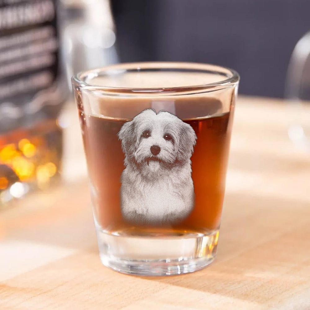 GeckoCustom Custom Photo Dog, Cat Engraved Shot Glass HA75 891776 1.5oz