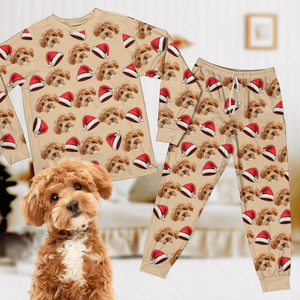 GeckoCustom Custom Photo Dog, Cat Face Gift For Dog, Cat Lovers Sleepwear HA75 891226