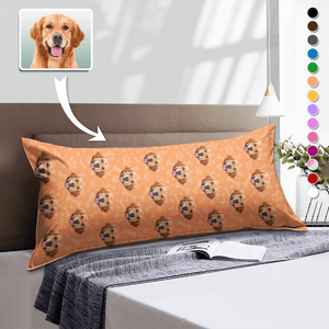 GeckoCustom Custom Photo Dog Cat Face Rectangle Pillow Case TA29 890150