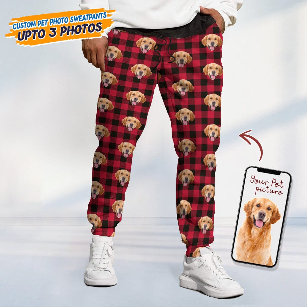 GeckoCustom Custom Photo Dog Cat For Men And Women Christmas Sweatpants N304 889220