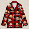 GeckoCustom Custom Photo Dog Cat Mom Dad Flannel Pajamas K228 888729 For Adult / Only Shirt / S