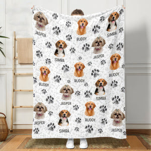 GeckoCustom Custom Photo Dog Cat Paw Pet Blanket DA199 HN590