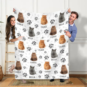 GeckoCustom Custom Photo Dog Cat Paw Pet Blanket DA199 HN590