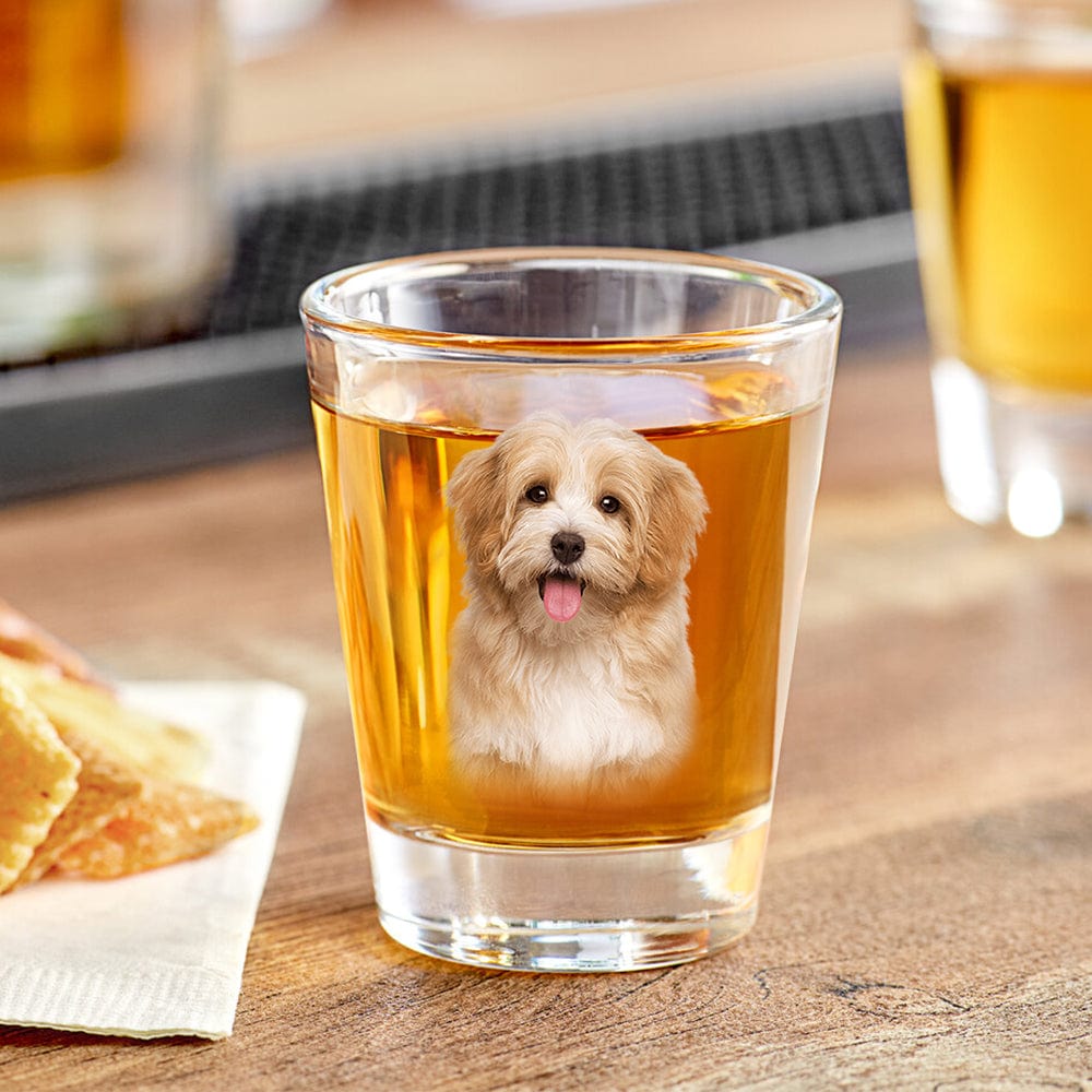 GeckoCustom Custom Photo Dog, Cat Print Shot Glass HA75 891774 1.5oz