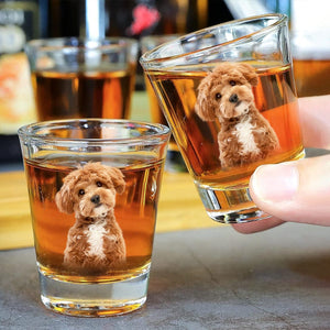 GeckoCustom Custom Photo Dog, Cat Print Shot Glass HA75 891774 1.5oz