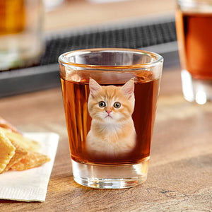 GeckoCustom Custom Photo Dog, Cat Print Shot Glass HA75 891774 1.5oz