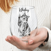 GeckoCustom Custom Photo Dog Cat Stemless Wine Glass Unique Dog Cat Lovers Gift HO82 893418 14.5 oz
