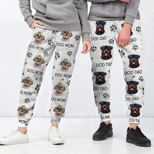 GeckoCustom Custom Photo Dog Dad Dog Mom For Men and Women Sweatpants N304 889802