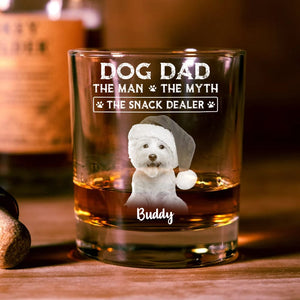 GeckoCustom Custom Photo Dog Dad The Man The Myth The Snack Dealer Engraved Rock Glass N304 HA75 891756 Only Rockglass / Rockglass 10.5oz