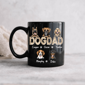 GeckoCustom Custom Photo Dog Dad Vinatge Map Mug N304 889395