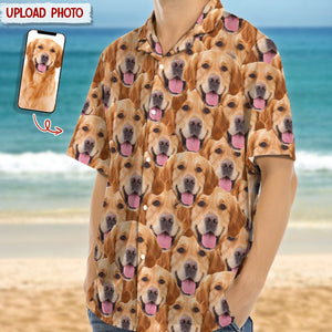 GeckoCustom Custom Photo Dog Face For Dog Lover Hawaii Shirt N304 889327