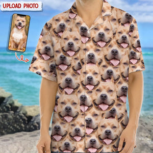 GeckoCustom Custom Photo Dog Face For Dog Lover Hawaii Shirt N304 889327