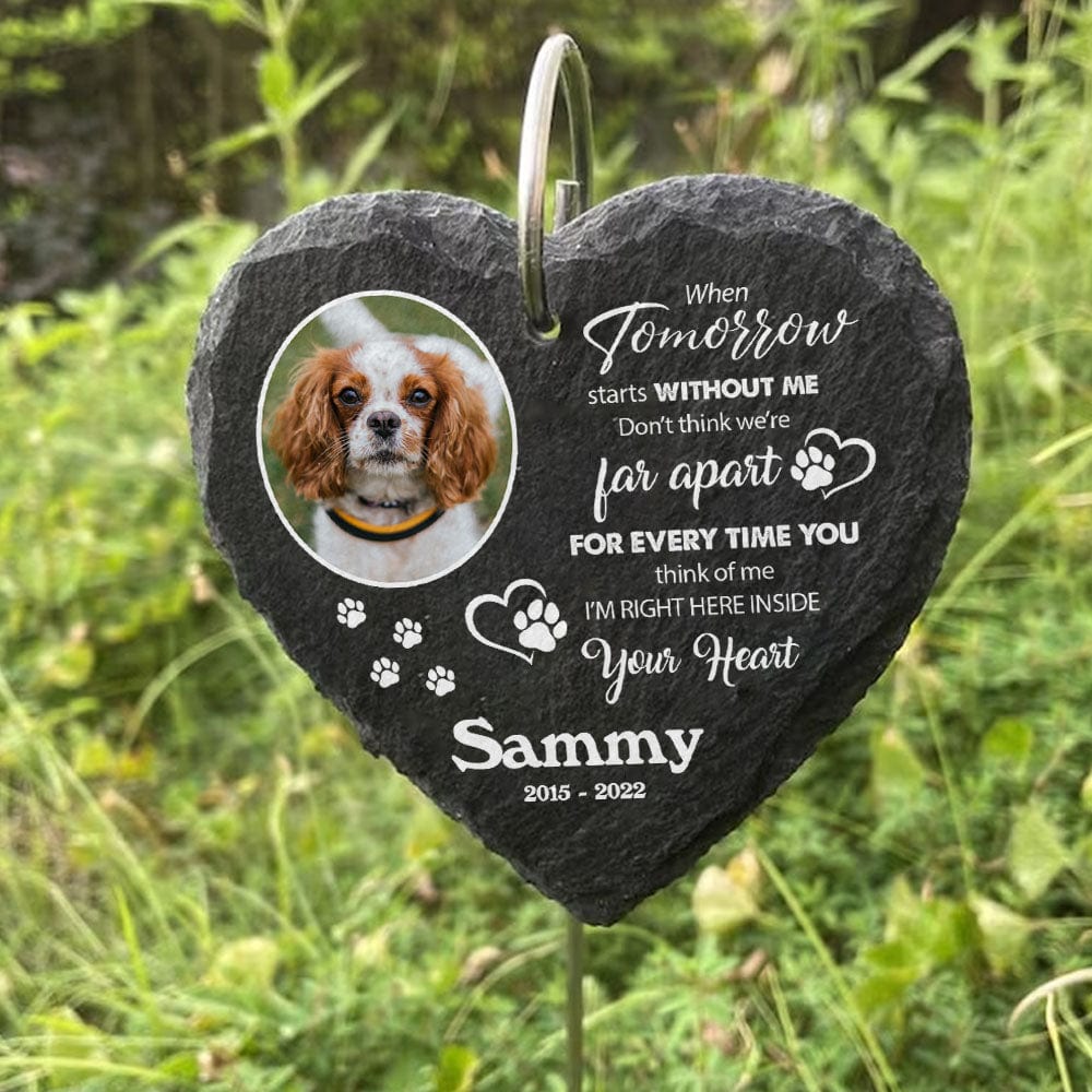 GeckoCustom Custom Photo Dog Garden Slate & Hook K228 889146