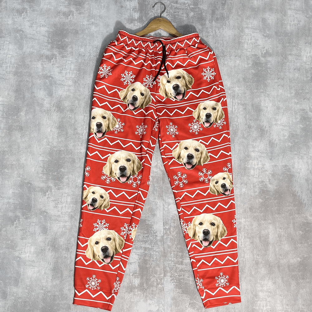 GeckoCustom Custom Photo Dog Men and Women's Sweatpants Christmas Gift TA29 888742