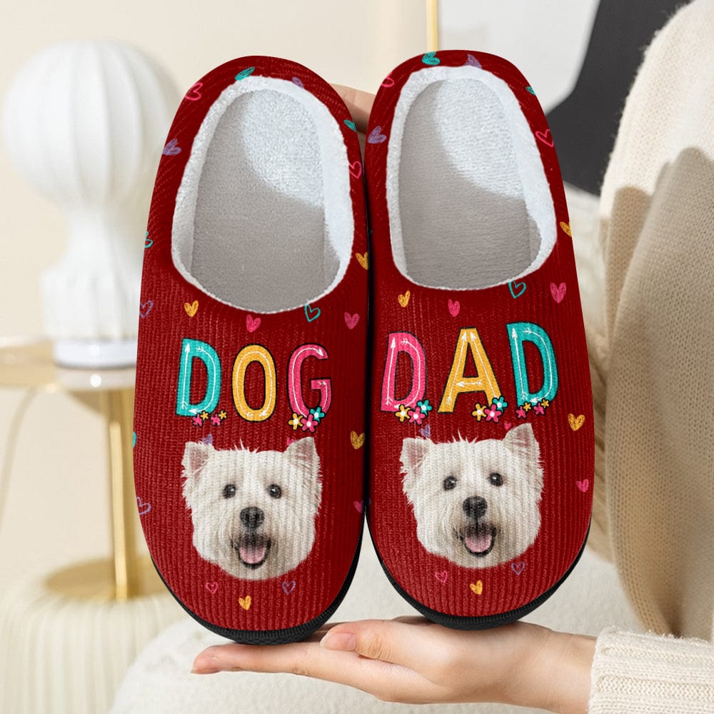 GeckoCustom Custom Photo Dog Mom, Dog Dad, Cat Mom, Cat Dad Dog Cat Slippers HA75 891412