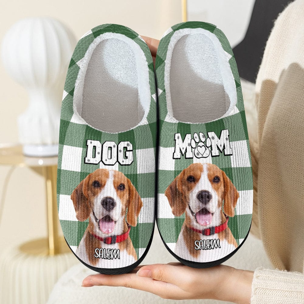 GeckoCustom Custom Photo Dog Mom, Dog Dad Slippers HA75 891530