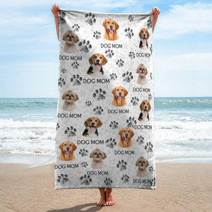 GeckoCustom Custom Photo Dog Paw For Dog Lover Beach Towel TH10 891445 30"x60"