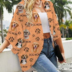 GeckoCustom Custom Photo Dog Paw For Dog Lover Woman Kimono N304 889396