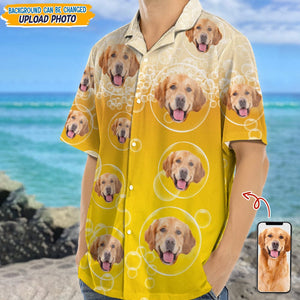 GeckoCustom Custom Photo Dog With Beer Bubble Hawaii Shirt N304 889289