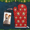 GeckoCustom Custom Photo Dog With Paw Pattern Oven Mitt TA29 889863