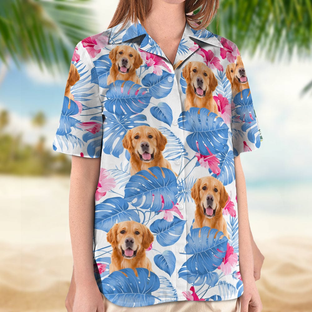 GeckoCustom Custom Photo Dog Women Hawaii Shirt DA199 890407