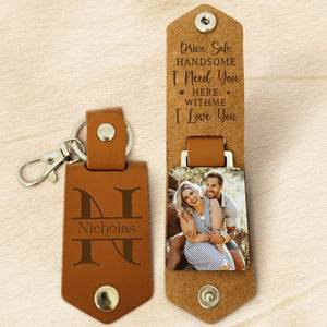 GeckoCustom Custom Photo Drive Safe Handsome I Love You Couple Leather Keychain N304 890193