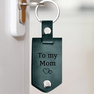 GeckoCustom Custom Photo Drive Safe My Mom I Need You Here With Me Leather Keychain DA199 890172