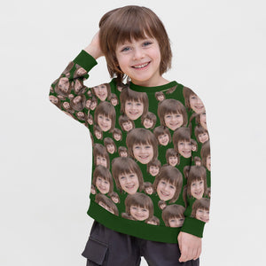 GeckoCustom Custom Photo Face Family Ugly Sweater Gift For Family N304 HA75 891504